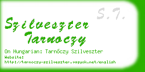 szilveszter tarnoczy business card