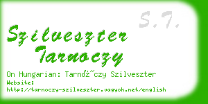 szilveszter tarnoczy business card